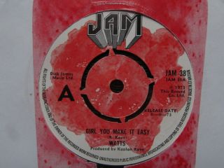 Watts - Girl You Make It Easy/betsy Ballou 1973 Jam 38 Mixed Up Minds Psych