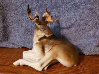 Lomonosov Russian Porcelain Resting Elk Moose