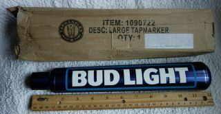 Metal Bud Light Beer Tap Handle 12 " Raised Lettering Logo Taphandles