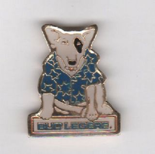 Very Rare 1980s Spuds Mckenzie Bud Legere (french For Light) Advertising Pin