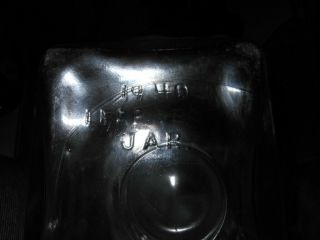 Vintage Embossed 1940 Glass Planters Peanuts Advertising Display Jar w/ Lid 5