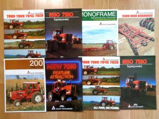 Group 8 Vintage Allis Chalmers Tractor Equipment Brochures Catalogs Vg