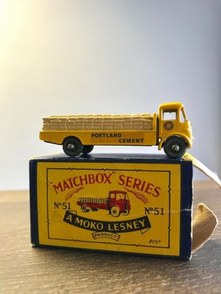 Vintage 1958 Moko Lesney Matchbox No.  51 Albion Chieftain Portland Cement Truck