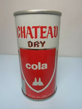 10oz.  Chateau Dry Cola Straight Steel Pull Tab Soda Pop Can Canada