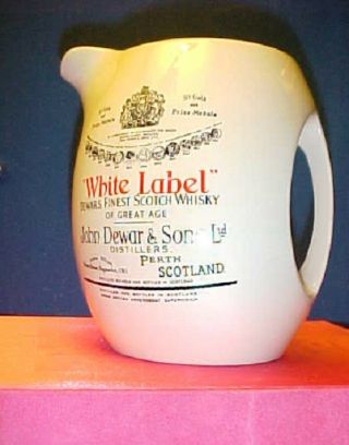 Vintage Water Pitcher John Dewar & Sons Ltd.  Distillers