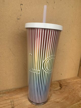 2019 Summer Starbucks Cold Cup Love Pride Strip Rainbow Reusable Tumbler