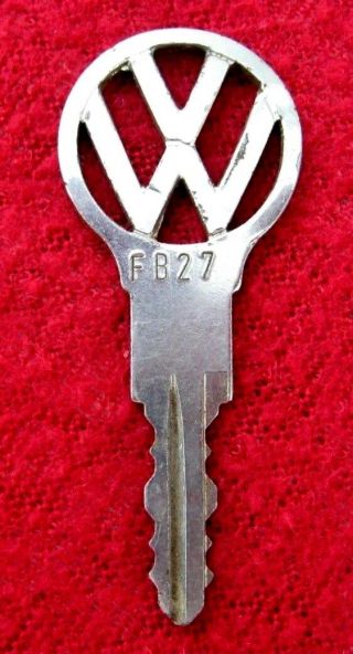 Vtg Vw Volkswagen Car Key Die Cut Out Bug Ghia Bus Aircooled Ube Fb27