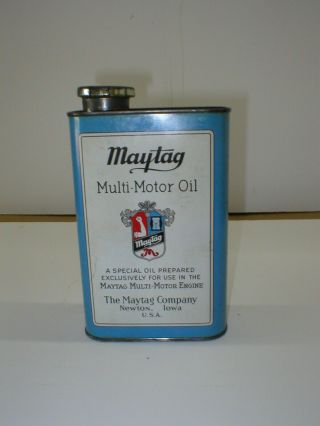Maytag 1 Quart Multi - Motor Oil Can Vintage 1