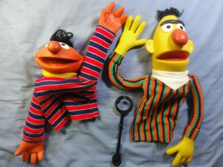 Vintage Muppets Inc.  Bert & Ernie Rubber Hand Puppets Sesame Street Set