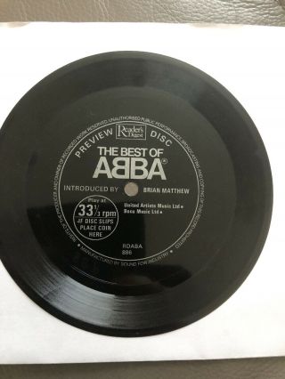 Abba - The Best Of - Rare Preview Flexi Promo - Demo Uk