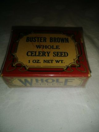 Vintage Buster Brown Whole Celery Seed Box 2