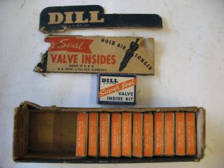 Vintage Dill Tire Valve Insides Stem Cores 12 Qty.  Nos 1948