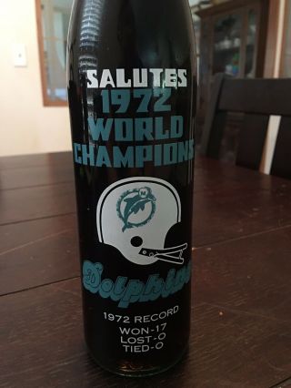 1972 Dr.  Pepper World Champions Orange Bowl Miami Dolphins Collectors Bottle