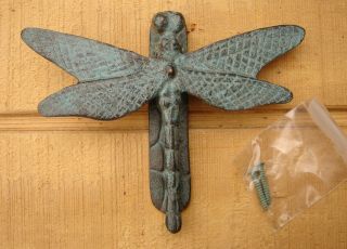 Solid Brass Antique Verdigris Finish Dragonfly Doorknocker Lake Cabin Door Decor