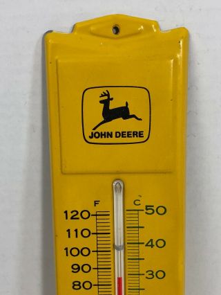 Vintage JOHN DEERE Advertising Wall Mount Thermometer NOTHING RUNS LIKE A DEERE 2