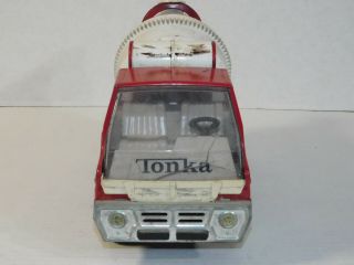 Vintage 1960 ' s Red Tonka Cement Mixer Truck Gas Turbine Pressed Steel Kids Toy 2