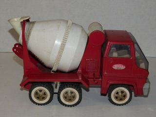 Vintage 1960 ' s Red Tonka Cement Mixer Truck Gas Turbine Pressed Steel Kids Toy 3
