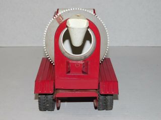 Vintage 1960 ' s Red Tonka Cement Mixer Truck Gas Turbine Pressed Steel Kids Toy 4