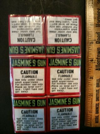 Vintage Fireworks Label Jasmines Gun 12 Pc.  Factory