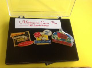 1997 Mcmemories Classic Pins Special Edition Mcdonalds Lapel Pin 3 Pin Set Box