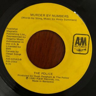 The Police - Every Breath You Take / Murder By Numbers - Rare Barbados 45