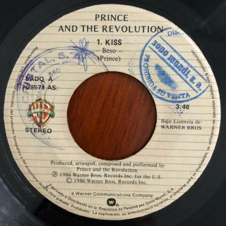 Prince And The Revolution - Kiss / Love Or Money - Rare Panama 45 Promo
