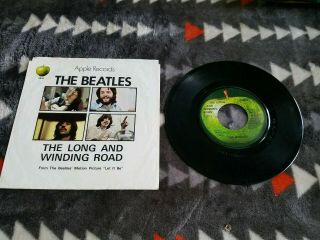The Beatles Apple 45 Record The Long And Winding Road,  1970 Picture Sleeve
