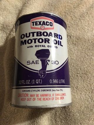 1970 Texaco Outboard Oil Gas Can