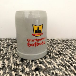 Stuttgarter Hofbrau German Ceramic Beer Stein Mug Logo 0.  5 L Liter Cup