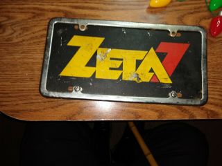 Vintage Orlando,  Mt.  Dora Florida Zeta 7 Radio Station License Plate Tag