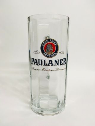 Paulaner (munich) - German / Bavarian Beer Glass / Stein / Mug 0.  5 Liter -