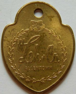 Vintage Revolving Charge Coin H.  Leh & Co Allentown Pa Cc 9496 Shield Shape