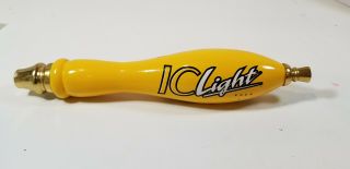 Iron City Ic Light Beer Handle Tap Pittsburgh Yellow Gold