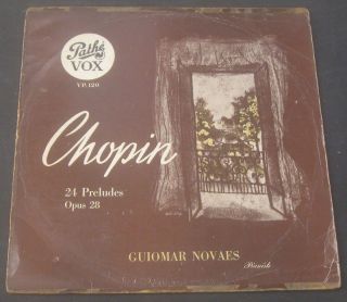 Guiomar Novaes / Chopin 24 Preludes Opus 28 Pathe Vox Vp 120 Lp Rare