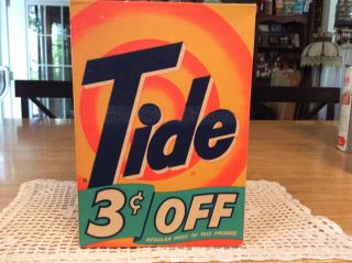 Vintage 1940’s,  Nos,  Tide,  One Pound Four Ounce Size,  3 Cents Off,