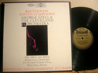 Epic Bsc 112 Beethoven Symphony No 9 Choral Szell 2lp Vg,  To Nm
