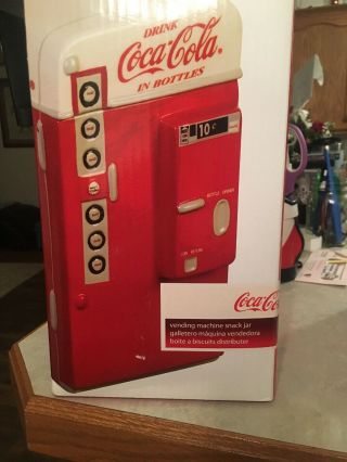 Coca Cola Coke Vending Machine Snack Cookie Jar Gibson Stoneware 2001 Guc