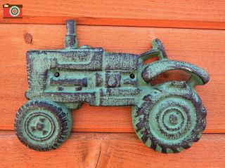 A Green Tractor Wall Mount Bottle Opener,  Cast Iron,  Kitchen,  Bar,  Patio.  Fergie
