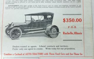 Vintage Brochure 1915 - 16 Ford Auto Tractor Print Ad Farm Tractor Attachment 205 3