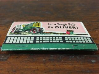 Vintage OLIVER Sales - Service (Full NOS) Oliver Tractor Logo Matchbook Amboy,  MN 3