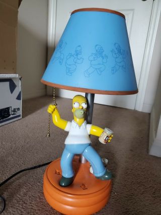 The Simpsons Homer Duff Talks Singing And Dancing Accent Table Lamp 2004