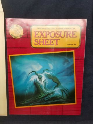 Don Bluth Exposure Sheet - Number 6,  RARE DRAGONS LAIR FILM STRIP 2