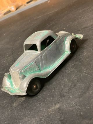 1934 Hubley Green 404 Die Cast Metal Ford Roadster Coupe -