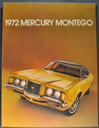 1972 Mercury Montego Sales Brochure Mx Gt Cyclone 72 Canadian