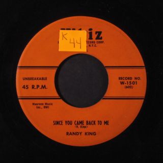 Randy King: Since You Came Back To Me / Blue And Lonesome 45 (close To Vg,  Sm
