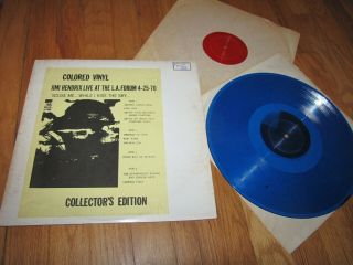 Jimi Hendrix Live At The L.  A.  Forum 4 - 25 - 70 Collectors Edition On Colored Vinyl