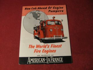 1946? American Lafrance Fire Equipment Truck Apparatus Brochure Old Booklet