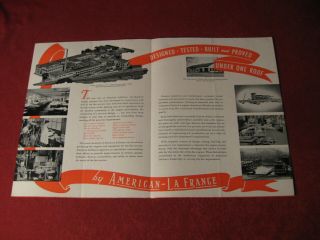 1946? American LaFrance Fire Equipment truck Apparatus Brochure old Booklet 2