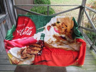 Coca - Cola Santa Claus Supersoft Fleece Blanket Throw 55 X 70