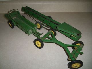John Deere Elevator Spreader Wagon Ertl Eska Vintage Farm Toys Jd